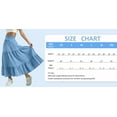 thumbnail image 3 of Girls Skirt High Waist Tiered Ruffle Hem Midi Skirt A-Line Pleated Skirts with Bow Tie Casual Flowy Dresses, 4–15 Years, 3 of 9