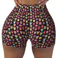 thumbnail image 2 of Picia Colourfull Owl Printed Workout Shorts for Women Seamless Scrunch Butt Lifting High Waisted Yoga Gym Booty Running Moisture-wicking Short Pants-XX-Large, 2 of 9
