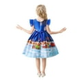 thumbnail image 3 of FYDUU Girls Tulle Dress Toddler Girls Christmas Pageant Dress Xmas Print Short Sleeve Princess Dresses Kids Birthday Party Gown Dress 7-8 Years, 3 of 9