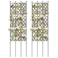 thumbnail image 1 of Costway 2 PCS Garden Trellis for Climbing Plants Rustproof Metal Plant Support Frame, 1 of 9