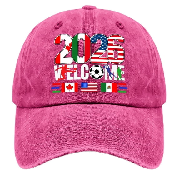 2026 USA CAN MEX Football Day Soccer Football Welcome Cap,23th Football Day Commemorative Hat,Adjustable Baseball Cap for Fans,Game Day,Sports Events,Ideal Gift For Daddy,Grandpa