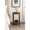 thumbnail image 2 of Kate and Laurel Tierney Modern Square Wood Side Table, 16 x 16 x 24, Walnut Brown, Mid-Century Decorative Two-Tier End Table for Use as a Bedroom Nightstand or Living Room Plant Stand, 2 of 8