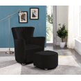 thumbnail image 1 of Gael Club Chair with Ottoman, Black, 1 of 2