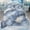 Greyish Blue, variant on Erosebridal Red Marble Full Size Comforter Sets, Gold Metalic Bedding Sets, Gray Reversible, 1 Comforter and 2 Pillowcases