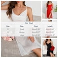 thumbnail image 3 of HBGVBA Nightgown for Women,Sleeveless Sleep Dress,Solid Sheer Mesh Soft Lingerie Nightwear, 3 of 5