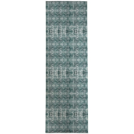 

Turquoise Distressed Kitchen Mat by Kavka Designs