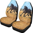 thumbnail image 2 of Xoenoiee Running Horse Print Auto Car Seat Covers Front Seats Only 2 PCS, Car Seat Covers for Most Cars SUV Sedan Pickup, Universal Car Interior Accessories Decor, 2 of 6