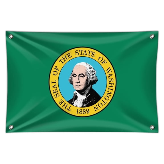 State of Washington Flag Home Business Office Sign