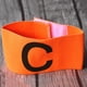 thumbnail image 2 of Brazalete de capitán de fútbol naranja de nailon elástico para liderazgo deportivo en partidos de fútbol, 2 of 3