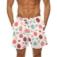 thumbnail image 1 of Aayomet Shorts de Conseil pour Hommes, Poche d'Impression, Revers (Rouge, XXL), 1 of 3
