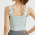 thumbnail image 6 of HEVIRGO Women Square Neck Sports Bra Padded Workout Crop Tank Top with Built-in Bra for Yoga Gym Fitness Running, 6 of 8