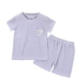thumbnail image 3 of KANG Fashion Boys Summer Outfits 2 Piece Casual Short Sleeve Tee And Shorts Toddler Baby Comfortable Playwear Grey 100, 3 of 4