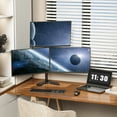 WALI Triple Monitor Stand, Free Standing Three Monitor Desk Mount Fully