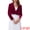 Burgundy, variant on DARING DIVA Women's Elegant Velvet Shrug With Sparkle Trim S Black