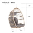 thumbnail image 4 of M optimized Garden Egg Swing Chair, Rattan Hanging Chair, Patio Porch Lounge Egg Swing Chair, Outside Wicker Swing Chair for Indoor Outdoor, 4 of 9