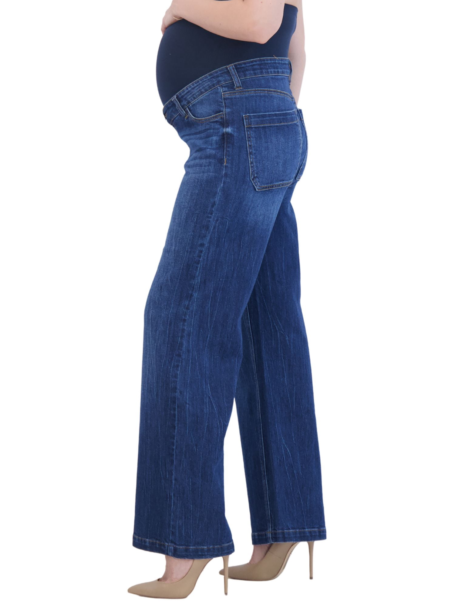 Time and Tru Maternity Baggy Wide Leg Jean, Sizes S-XXL