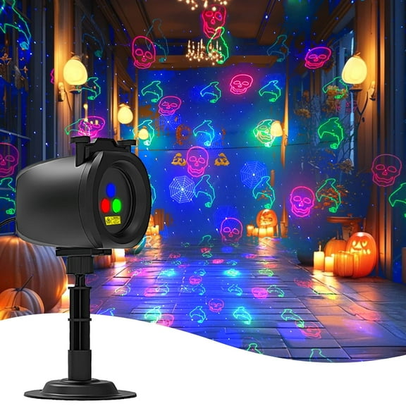 Laser Christmas Projector Lights Outdoor, Moving RGB 3 Color Starry Lights Show Laser Projection Light with RF Control, IP65 Waterproof Holiday Garden Laser Light Decor for Outdoor Party Xmas Home