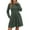 C-Army Green224, variant on DHFJKG Sweater Dress For Women Bohemian Knit Ribbrd Solid Color Long Sleeve Round Neck Mini Dress With Pockets Versatile Dresses