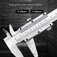 thumbnail image 2 of Calibrador de acero al carbono de 0-200mm, micrómetro, calibrador Vernier, calibre de medida, milímetro, pulgadas, instrumento de medición, Medidores de medidas dimensionales 230 x 80 x 16 mm Speravity JJ23928-01, 2 of 6