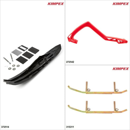 Freestyle Twin Tip Skis - Kimpex - Arrow Ski Kit - Black, Ski-Doo Freestyle 550F 2007-09 Black / Red poppy #KK00002007_152