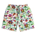 thumbnail image 3 of Uemuo Paisley Pattern Men's Swim Trunks Hawaiian Beach Bathing Suit Swimsuits Beach Quick-Dry Shorts with Pockets-, 3 of 9