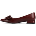 thumbnail image 3 of Journee Womens Ophelia Slip On Pointed Toe Low Heel Dress Flats, Widths Available, 3 of 9