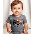 thumbnail image 4 of 2nd Year Down Football Shirt for Boys and Girls Sports Theme Birthday Party Tee Granite Heather Shirt 2T, 4 of 5