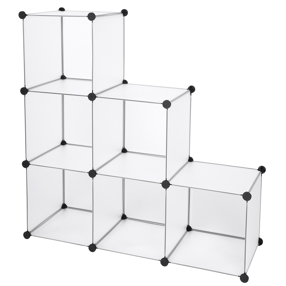 6Cubes Storage Shelves Organizer Shoe Rack DIY Plastic Modular Closet