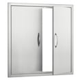 thumbnail image 5 of VEVOR BBQ Access Door, 31W x 31H Inch Double Outdoor Kitchen Door, Stainless Steel Flush Mount Door, Wall Vertical Door with Handles, for BBQ Island, Grilling Station, Outside Cabinet, 5 of 9