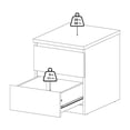 thumbnail image 6 of Tvilum Scottsdale 2 Drawer Wood Nightstand in Black, 6 of 11