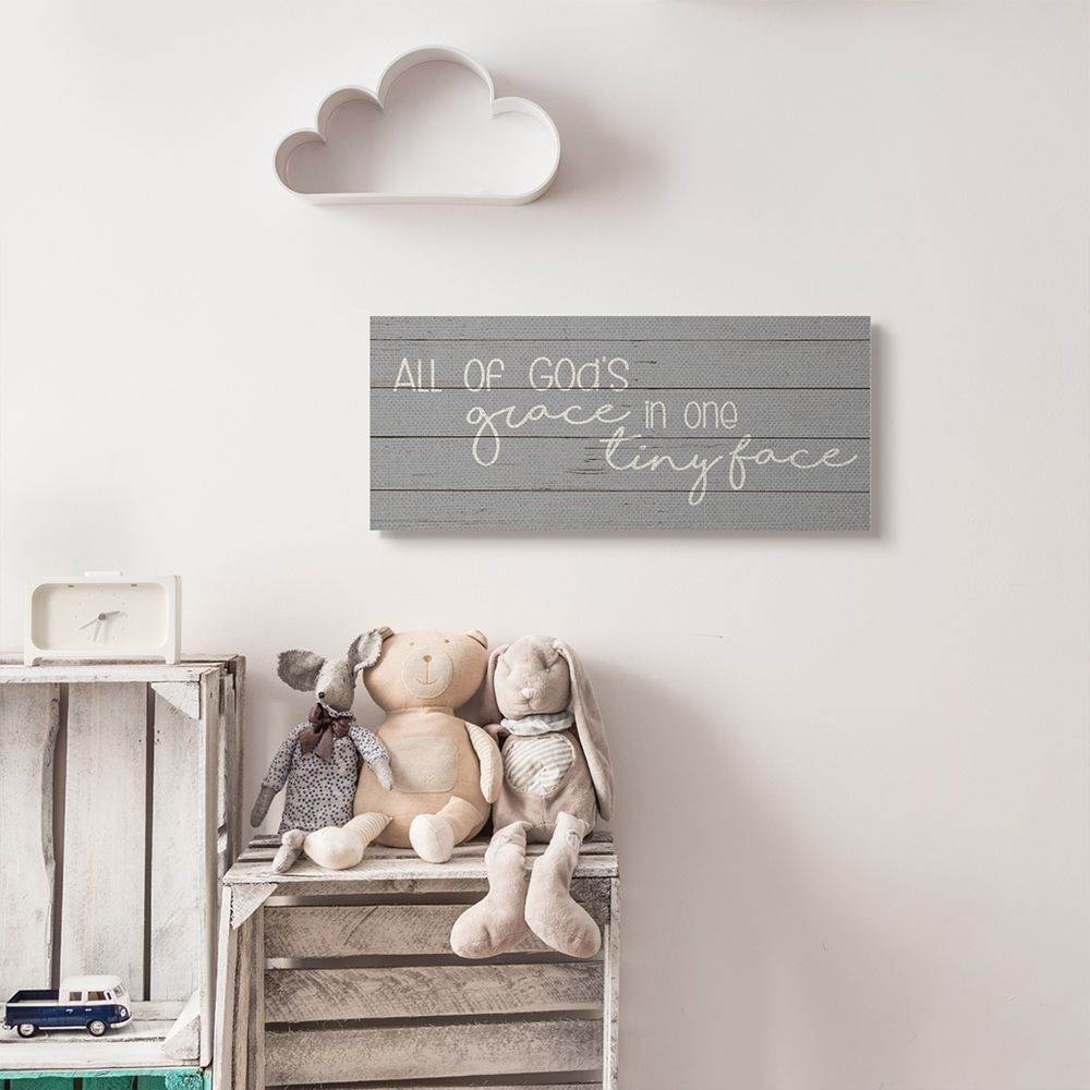 The Kids Room by Stupell Kids Inspirational Religious Nursery Word Design Canvas Wall Art by Anna Quach