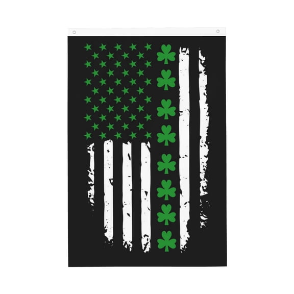 Double Sided House Flag St. Patrick'S Day Irish America Flag Garden Flag For Outside Room House Yard Indoor (2x3ft)