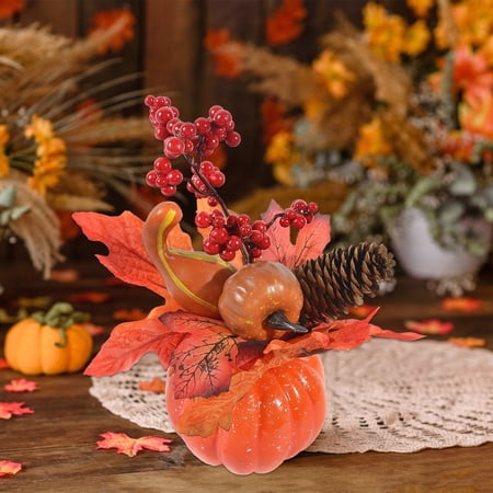 Artificial Foam Pumpkin Harvest Pumpkin Decoration Accent Thanksgiving Table Centerpiece Decor Seasonal Display Ornament Floral Arrangement Supply Festival Party Decoration
