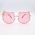 thumbnail image 1 of Gafas de sol con forma de gato para niñas, de metal, con lazo acentuado, bonitas, P, 1 of 2