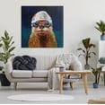 thumbnail image 2 of Stupell Industries Sea Lion Seal Swimmer Cap Goggles Painting Canvas Wall Art, 36 x 36, Design by Lucia Heffernan, 2 of 5
