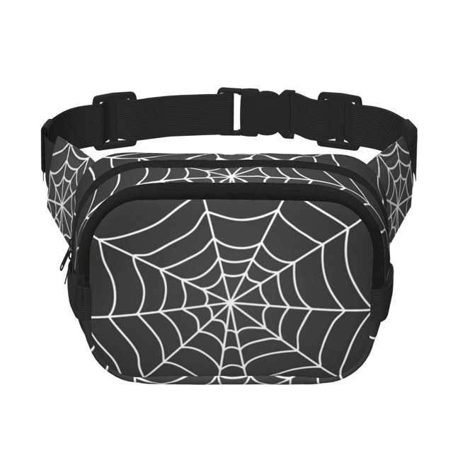 Easygdp A Web With A Spider Fanny Packs para Mujeres y Hombres, Bolsa de Cinturón, Bolsos de Cruz para Trabajo/Correr/Senderismo