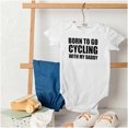 thumbnail image 4 of Born To Go Cycling With My Daddy Romper Boys or Girls Infant Baby Brisco Brands 24M, 4 of 6