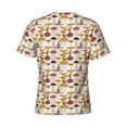 thumbnail image 6 of Vsdgher Mushroom Print Men's Dry Fit Mesh Athletic Shirts Moisture Wicking Tennis T-Shirt Tops, 6 of 9