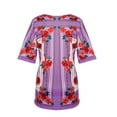 thumbnail image 3 of T-shirt à Manches Courtes à Imprimé Floral pour Femmes, 3 of 6