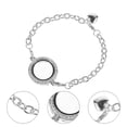 thumbnail image 3 of EeaseCA Crystal Living Memory Locket Bracelet Jewelry for Floating Charms Gift (White K), 3 of 8