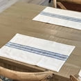 thumbnail image 2 of Piper Classics Market Place Blue Grain Sack Stripe Placemats, Set of 4, 100% Cotton, 2 of 9