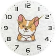 thumbnail image 5 of Dreamtimes Cute Corgi Dog Winking Eye Wall Clock, 10 Inch Silent Non Ticking Round Clock Oil Painting Clock Easy to Read Clock for Living Room Bedroom Bathroom Home Decor, 5 of 7