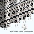 thumbnail image 6 of White Geometric Zigzag Circle Pattern Shower Curtain 72"x72" ,Bathroom Decorative Shower Curtains Set with 12 Hooks,Modern Waterproof Washable Shower Curtain, 6 of 6