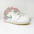 thumbnail image 2 of Ni - ke Ni - ke Boys Air Jordan 1 Mid DD1666-100 White Basketball Shoes Sneakers Size 6Y, 2 of 5