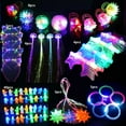 thumbnail image 7 of Pack Light Up Toy Party Favors Birthday Gift LED Accessories Glow Flashing Ring Bracelets Glasses Carnival Bar Christmas Wedding (71PCS), 7 of 7