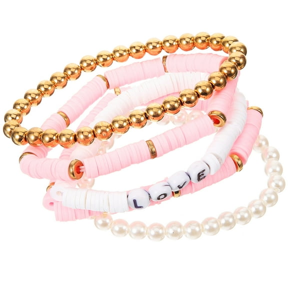UPOUART 5-Pack Handmade Beaded Bracelets for Women and Teens, Bohemian Style, Assorted Colors, Fade-Resistant Fashion Accessories