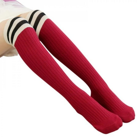 

Clearance!!Kids Toddler Soccer Socks Knee High Tube Socks Stripes Cotton Cute Sport Stocking School Team Dance Sports Socks for Boys Girls