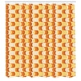 thumbnail image 3 of Ambesonne Retro Shower Curtain, Wavy Pattern Half Moon, 69"Wx84"L, Orange Yellow Dust, 3 of 3