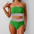thumbnail image 2 of BOOMNY Womens Bandeau Bikini Sets 2 Peice Swimsuit For Women Graphic Swimwear Strapless High Waist Cozy Soft Bathing Suits, 2 of 5