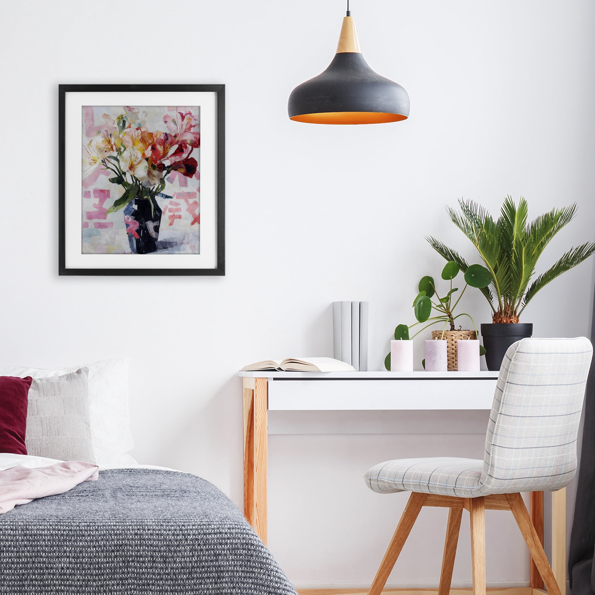 Stupell Industries Zen Blooms Bouquet Black Framed Print Under Glass, design by Svetlana Aleynikova